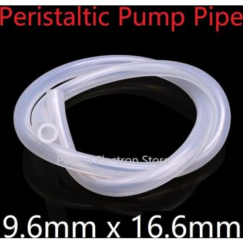 9.6x16.6 Peristaltic Pump Silicone Hose Transparent ID 9.6mm x 16.6mm OD Thickness 3.5mm FoodGrade Soft Flexible Pipe Water Tube