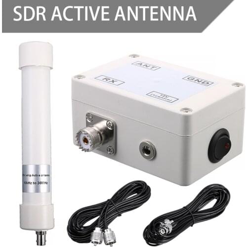 High Quality Active Receiving Antenna Mini Whip VLF LF HF VHF SDR Antennas With Connect Cable Signal Receive 10KHz-30MHz