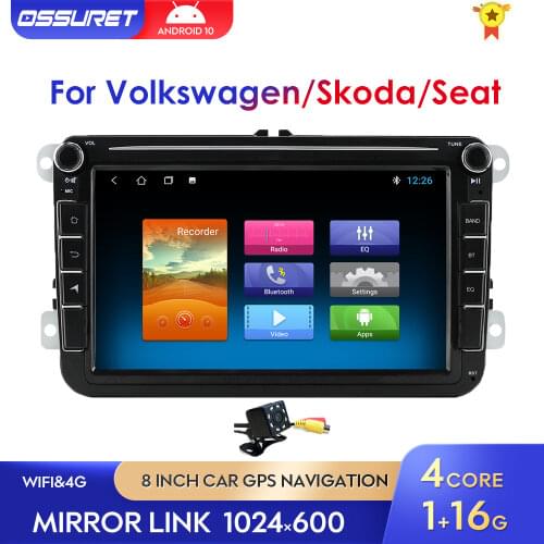 Android10 Car Radio GPS Multimedia Player For VW Volkswagen Golf Passat b7 b6 Skoda Seat Octavia Polo Tiguan Navigation RDS 2Din