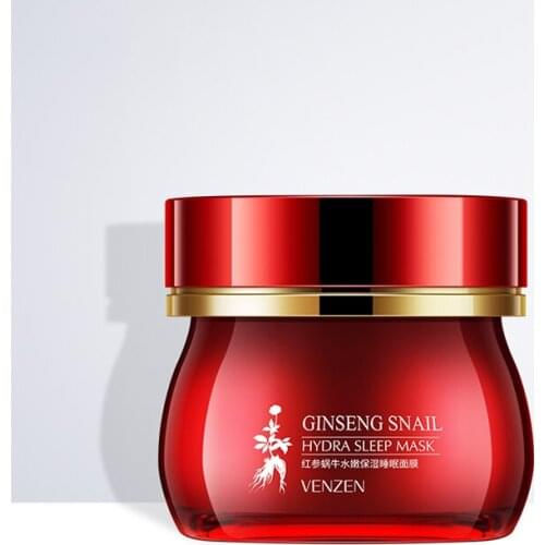 VENZEN Water Tender Moisturizing Ginseng Snail Hydro Anti Aging Anti Wrinkle Nutrition Face Cream Sleep Mask