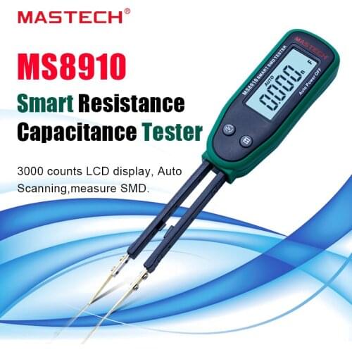 MASTECH MS8910 Digital Multimeter SMART SMD Tester Resistance Capacitance Diode Tester Meter Auto Scan