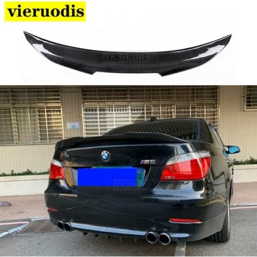 For BMW 5 Series E60 M5 2004 2005 2006 2007 2008 2009 Carbon Fiber Rear Trunk Wing Spoiler Boot Lip