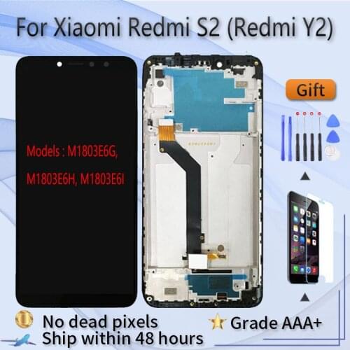 For XIAOMI Redmi S2 Redmi Y2 Original LCD screen assembly with front case Black White With repair tool and Tempered film