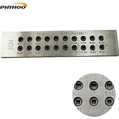 Square Shape Tungsten Carbide Wire Drawplate,Various models,3.10-5.00mm,5.10-7.00mm,hole number 20/30,Jewelry Making Equipment