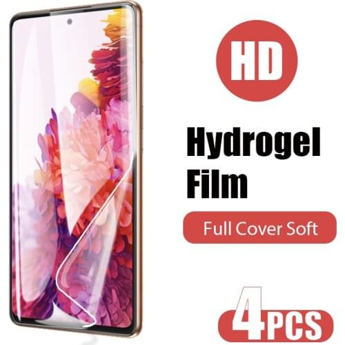 4PCS Hydrogel Film Screen Protector For Samsung Galaxy S21 S20 FE Ultra S10 Plus Note 20 10 A71 A72 A52 A51 A70 Film Not Glass