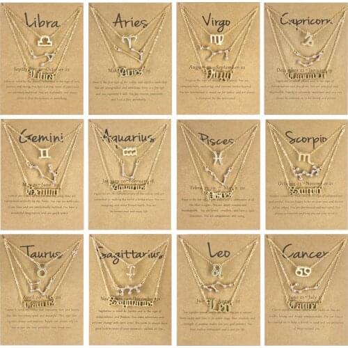 HILXURY Women's Pendants Zodiac Signs