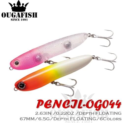 Floating Fishing Lure Pencil Hard Top Water Bait Weights 6.5g 6.7cm Isca Artificial Wobblers Trolling Baits For Carp Fish Lures