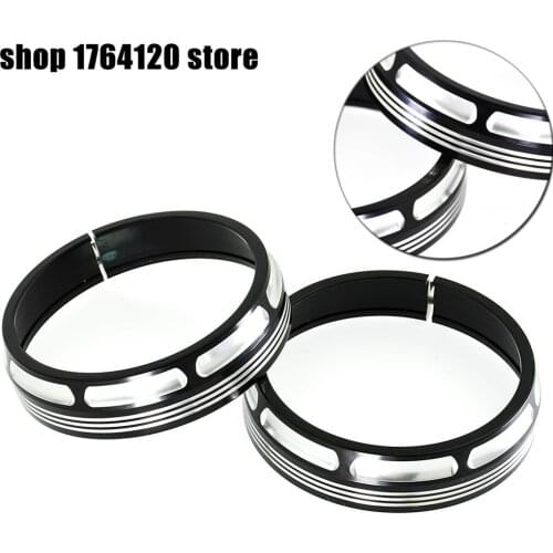 Motorcycle Burst Collection Trim Ring For 4 1/2" Auxiliary Lamps 1 Pair For Harley Electra Glide Street Glide FLHX 1996-Later