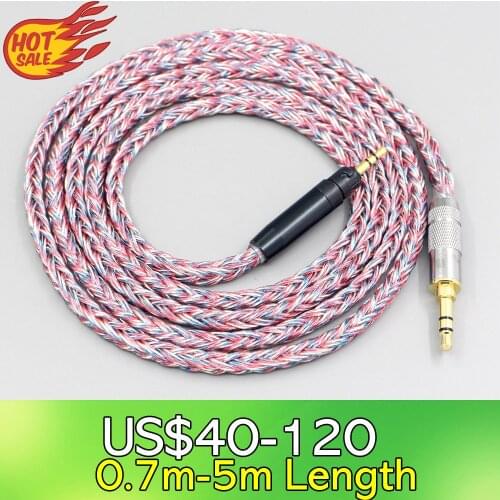 LN007599 16 Core Silver OCC Mixed Braided Cable For Ultrasone Performance 820 880 Signature DXP PRO STUDIO Earphone Headphone