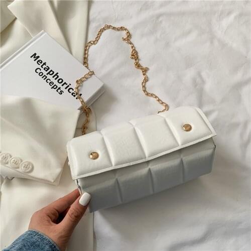 Fashion Cylinder Womens Shoulder Bag Trend Fresh Chain Crossbody Bags for Women 2021 PU Leather Zipper Handbag Luxury Designer