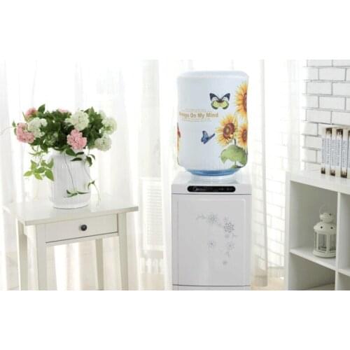 Dia.27cm Fashion Print Deer Fish Elephant Horse Tree Flower Rural Cloth Art Water Dispenser Dust Cover Bucket