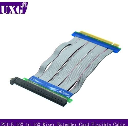 PCIe 16X PCI Express PCI-E 16X to 16X Riser Extender Card Adapter Flexible With 4Pin Power Cable 20cm