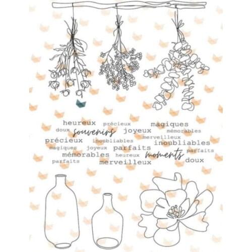 French Words Transparent Clear Silicone Stamp/Seal for DIY scrapbooking/photo album Decorative clear stamp sheets B0296