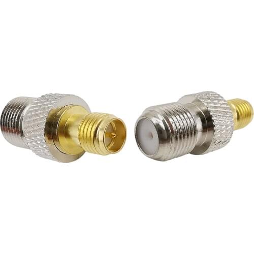 ALLISHOP RF Adapter F TV Female Jack To RP SMA Female Plug Gold Plating RF Connector for TV Wireless Antenna Auto Radio