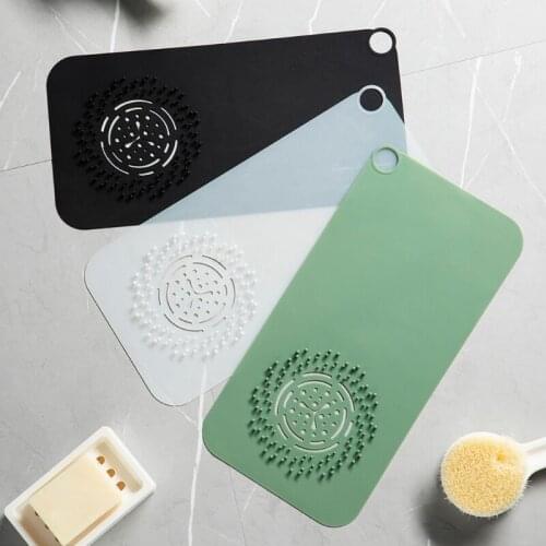 Silicone Floor Drain Cover Anti Clogging Drain Stopper Filter Screen Hair Catcher Floor Drain Pad for Bathroom Shower Sink