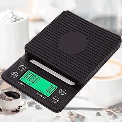 3kg/0.1g 5kg/0.1g Precision Digital Scales LCD Coffee Scales Timekeeping Multipurpose Household Non-slip Weighing Kitchen Tool