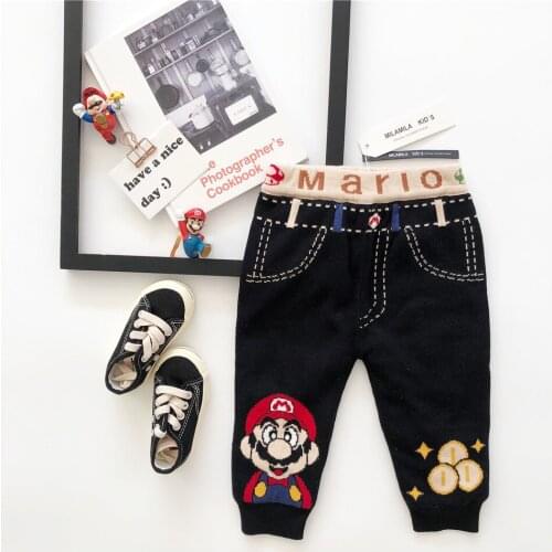 Tonytaobaby Winter New Childrens Wear Casual Wool Pants with Plush Boys Pants Girls Winter