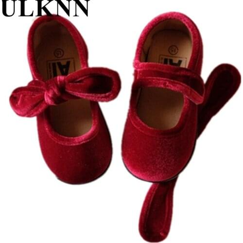 ULKNN Baby First Walkers 2021 Spring Baby Girls Retro Toddlers Prewalkers Velvet Detachable Shoe Infant Purple red Kids Flats
