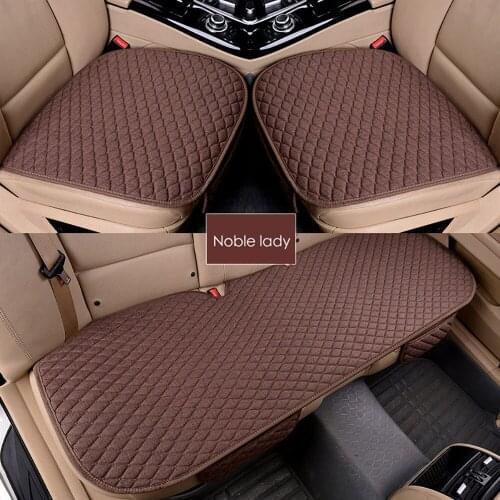 Four Seasons Front Rear Cushion Auto accessories Car Seat Cover Flax Breathable Protector Mat Pad Universal Linen Fabric