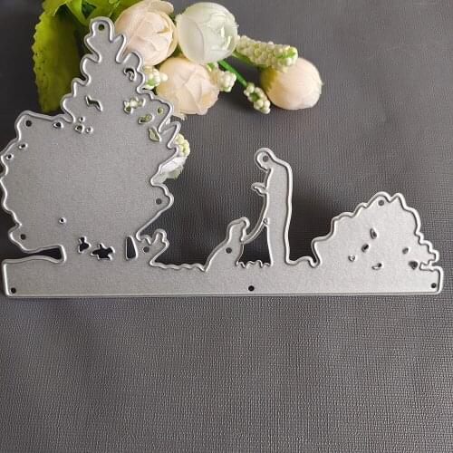 Walking the dog in the Grass Cutting Dies for DIY Scrapbooking Photo Album Paper Cards Making Decorative Embossing Crafts