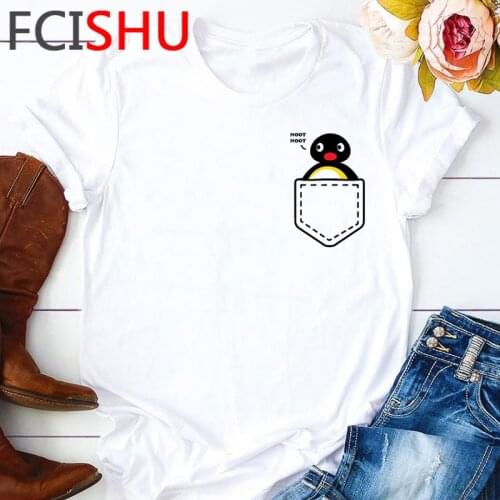 Funny Cartoon Noot Noot T Shirt Men Kawaii Pingu Summer Casual T-shirt Anime Graphic Oversized Tshirt Streetwear Top Tees Male