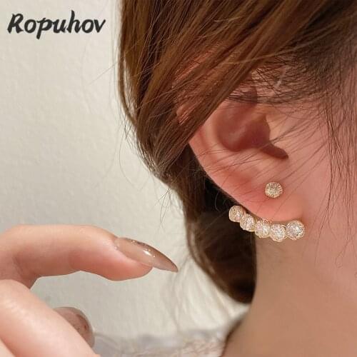 Ropuhov 2021 New Jewelry Grunge Pendientes 925 Mujer Stud Earrings Sterling Silver Earrings Gothic Cute Gift