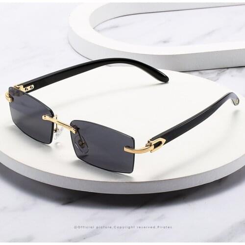Womens Rimless Sunglasses Rectangle Fashion Ladies' Sun Glasses Personalized Jelly Color Outdoor Eyewear Party Trip