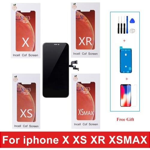 RJ Incell Screen For iPhone X XS Max XR 11 LCD Display 3D Touch Screen Digitizer Assembly No Dead Pixel LCD Pantalla