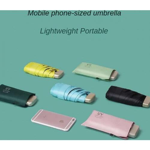 Sun umbrella ladies ultra-compact umbrella, vinyl umbrella, dual-use pocket, sun protection and UV protection, 50% off umbrella