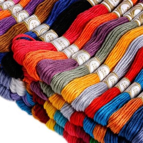 4X7B Lot 100 Multi Colors Cross Stitch Cotton Embroidery Thread Floss Sewing Skeins