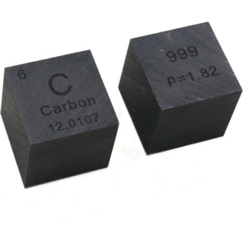 5pc 99.9% High Purity Carbon C 1.79g Carved Element Periodic Table 10mm Cube