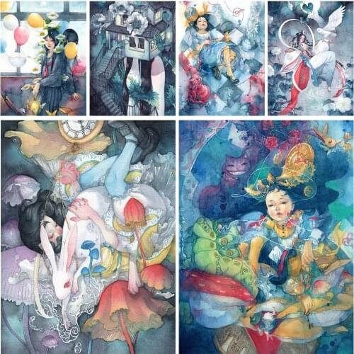 5D DIY Diamond Painting Weird Illustration Rhinestone Inlaid Embroidery Handmade Home Art Decoration Painting Can Be Customized