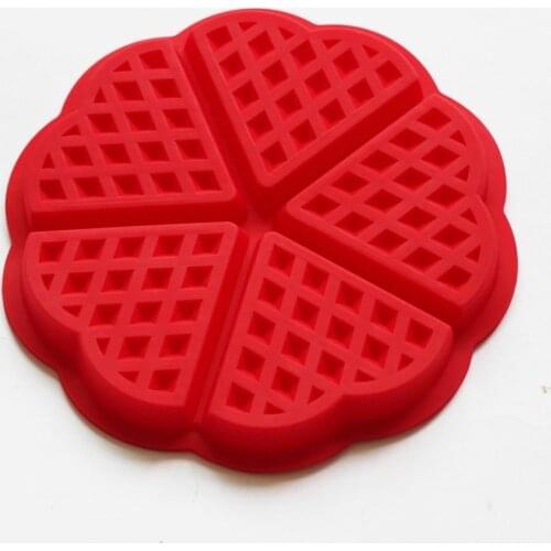 7" MINI Heart Shaped Waffles Muffin Bakeware Silicone Mold Pan 3*3.4*0.5inch/cavity