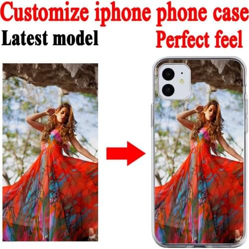 Custom Image Phone Case New Cover Transparent For Iphone 12 Mini 11pro Max Se2020 6 6s 7 8plus X XS XR Xsmax iphone 11 12 Case