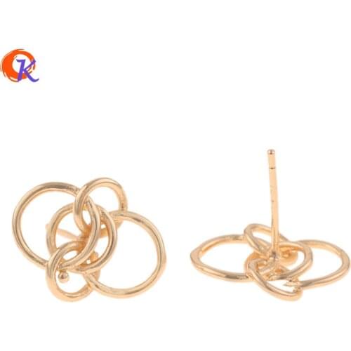 Cordial Design 40Pcs 12*15MM Jewelry Accessories/Earrings Stud/Genuine Gold Plating/Charms Making/Hand Made/Earring Findings