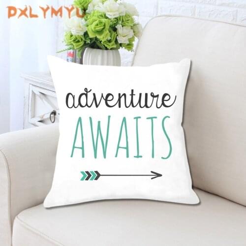Arrow Cartoon Seat White Cushion Quote Plush Throw Pillow 45x45cm Decorative Cushion Sofa Kids Party Decor Supplies For Gift
