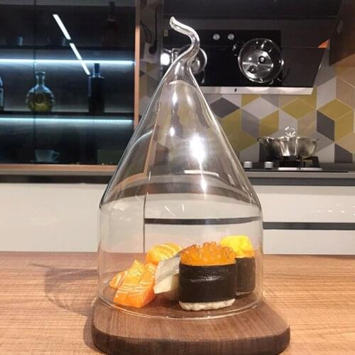 Home Decor Creative Shape Transparent smoked glass cover Molecular Cuisine Gourmet Mood Restaurant Decoration