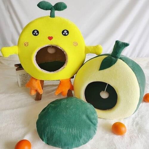 Chick Avocado Style Cats House Nest Bed Cama Gato Cave Beds For Small Dog Bed Dog Accessories Pet Products Kennel Pet Supplies
