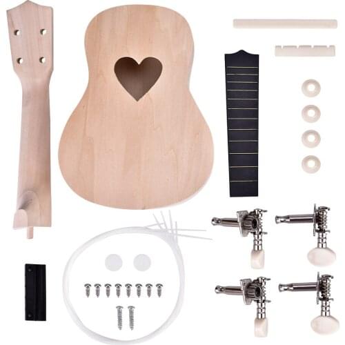 21inch Ukulele DIY Handmade Kit Hawaii Mini Guitar Handwork Children Present Musical Stringed Instruments Accessory