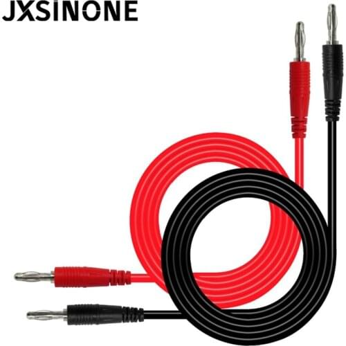 Cleqee P1041 1Set 1M 4mm Banana to Banana Plug Soft RV Test Cable Lead for Multimeter Test Leads Kits Banana Plug Male