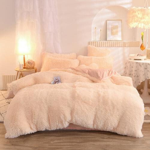 Flannel Duvet Cover Set Super Soft Coral Fleece Plush Bedding Set Queen King Size Double Bed Fitted Sheet 220X240 Bedclothes