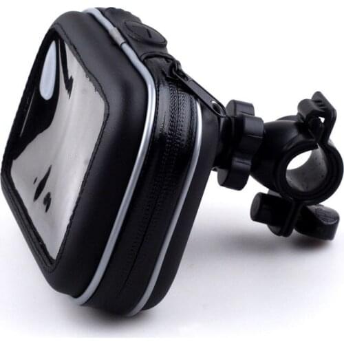 Motorcycle Handlebar Mount with Water-Resistant Zipper Case for 4.3-inch Screen Size Garmin TomTom Magellan GPS