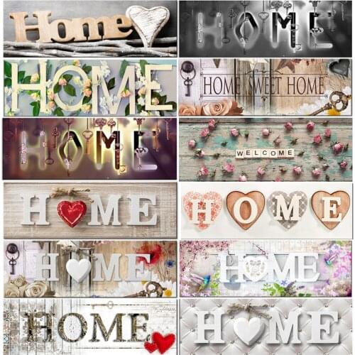 Square/Round Diamond 5D DIY Mosaic Diamond Painting "Home Sweet Home" Cross Stitch High Quality Handmade Gift