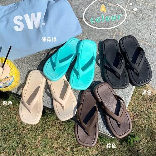 Summer Women Platform Slippers Non-Slip Outdoor Beach Shoes Fashion Solid New Arrivals Ladies Sandals 2021 Women Flip Flop