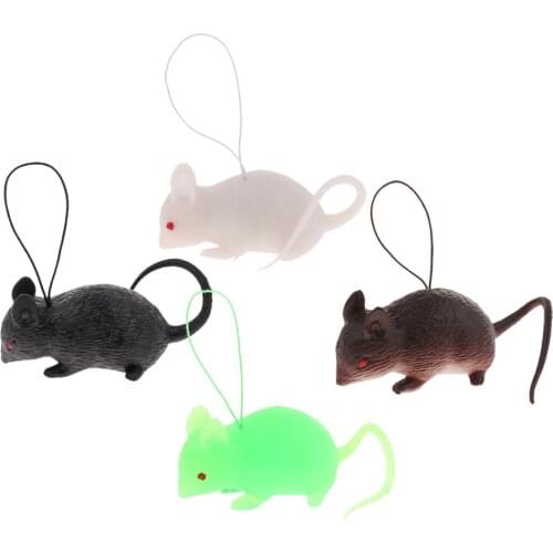 Mini Rubber Mouse Simulation Rat False Lifelike Mouse Model Toy Novelty Gag Toys Theme Party Decoration