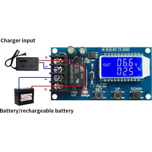 XY-L10A Battery Charging Control Module Digital Full Power Failure Overcharge Protection Switch 6-60V