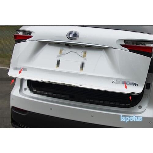 Lapetus Tail Gate Door Cover Trim Rear Trunk For LEXUS NX NX200T NX300H 2015 2016 2017 Stainless Steel