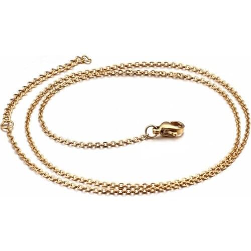 Stainless steel welded O-chain steel titanium pendant necklace