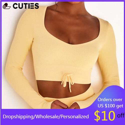 New Yoga Top Seamless Knitted Gym Running Workout Sports Shirt Sexy Zipper Cardigan Long Sleeve Womens Fitness Wear