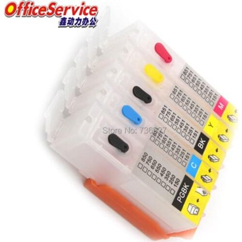 PGI-150 CLI-151 Refillable ink Cartridge For Canon MG5410 MG5510 MG5610 MG6410 MG6610 IP7210 MX721 Ix6810 printer with chip
